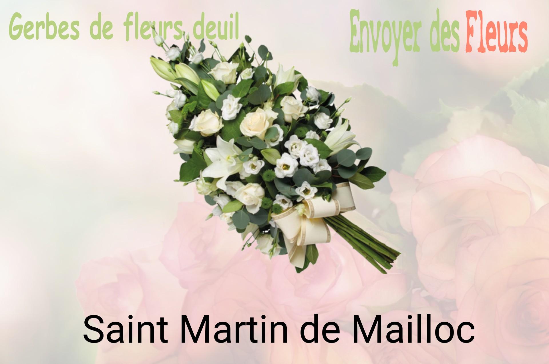 Gerbe de fleurs de deuil livrée à Saint-Martin-de-Mailloc